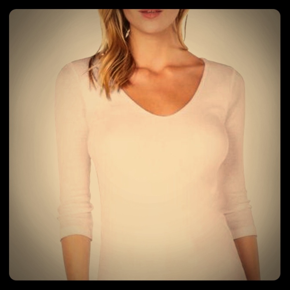 Michael Stars Shine 3/4 Sleeve V-Neck